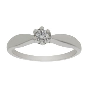 Sortija oro blanco 18kl circonita