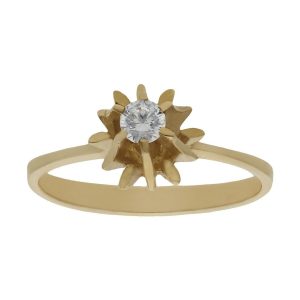 Sortija oro 18kl circonita