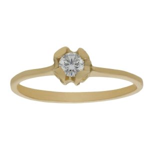 Sortija oro 18kl circonita