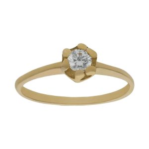 Sortija oro 18kl circonita