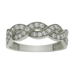 Sortija oro blanco 18kl circonitas