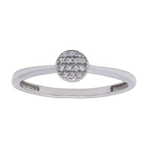 Sortija circulo oro blanco 18kl