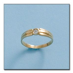 Solitario oro 18kl circonita