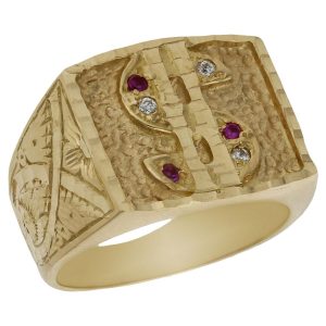 Sello oro 18kl dolar circonitas