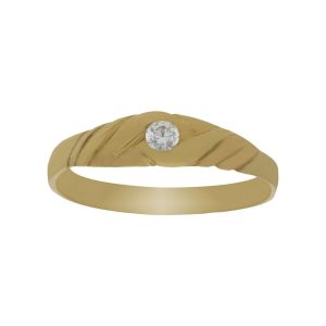 Solitario oro 18kl bebe circonita