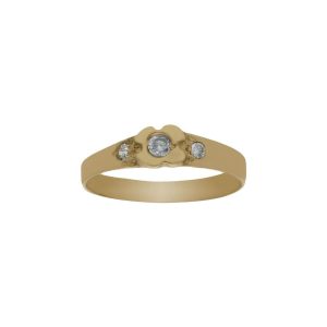 Solitario oro 18kl bebe circonitas