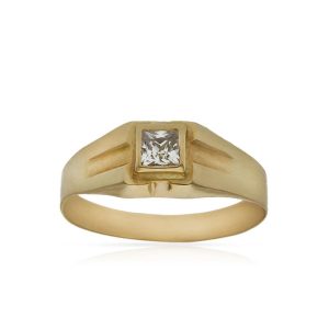 Solitario oro 18kl bebe circonita
