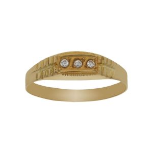 Tresillo oro 18kl bebe circonitas
