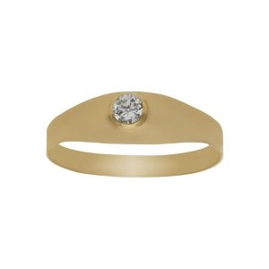 Solitario oro 18kl bebe circonita