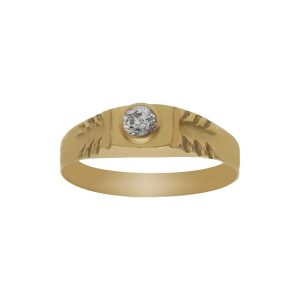 Solitario oro 18kl bebe circonita