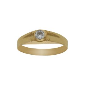 Solitario oro 18kl bebe circonita