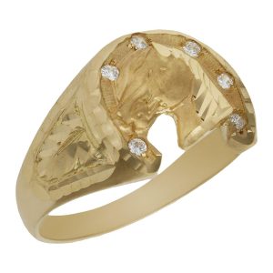 Sello oro 18kl caballo + herradura