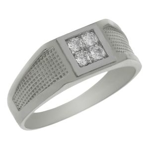 Solitario oro blanco 18kl