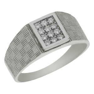 Solitario oro blanco 18kl
