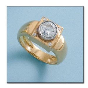 Solitario oro 18kl circonitas