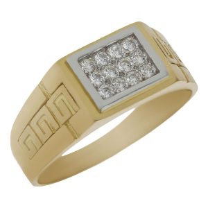 Solitario oro 18kl greca