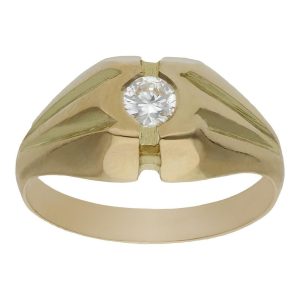 Solitario oro 18kl circonita