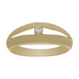 Solitario oro 18kl circonita