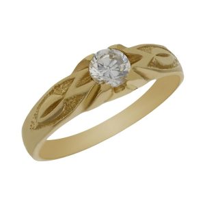 Solitario oro 18kl