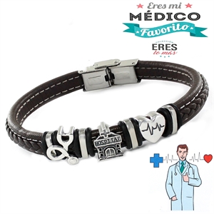 Pulsera plata Eres mi Médico favorito