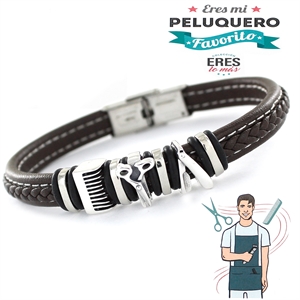 Pulsera plata Eres mi Peluquero favorito