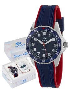 Reloj Marea Niño Acero Inoxidable y Caucho Azul y Rojo Analógico B35361/3