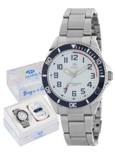 Pack Reloj para Niño comunión de acero Marea B41361/1