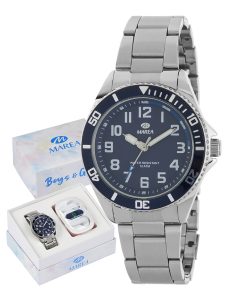 Pack Reloj para Niño comunión de acero Marea B41361/3