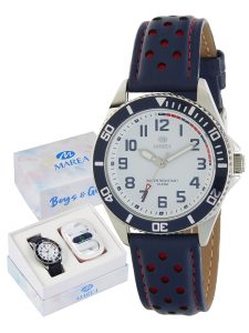 Pack Reloj para Niño comunión de acero Marea B41362/1
