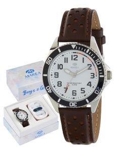 Pack Reloj para Niño comunión de acero Marea B41362/4