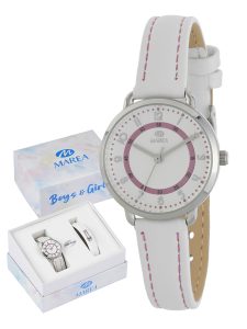 Pack Reloj para Niña comunión de acero Marea B41363/1