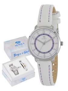 Pack Reloj para Niña comunión de acero Marea B41363/4