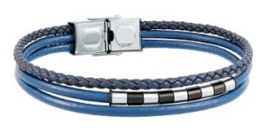 Pulsera de piel y acero para hombre colección Drakensberg