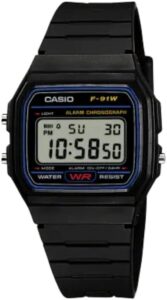Reloj Casio para hombre F-91W de caucho