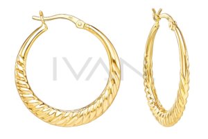 PAR ARGOLLAS PLATA BAÑO ORO 21MM IV14068DO