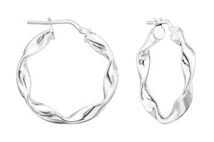 Par argollas rizadas plata de ley IV1230620PL