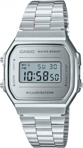 Reloj de mujer de Casio Collection A168WEM-7EF Mirror Face de acero
