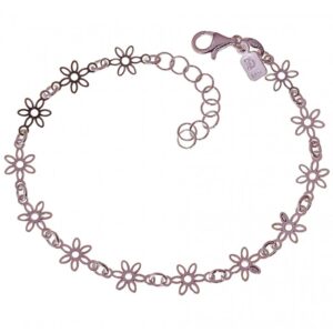 PULSERA DE FLORES PLATA DO38081