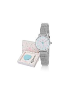 Reloj Niña Marea Acero con Bolsito de Mano de regalo B41380/23